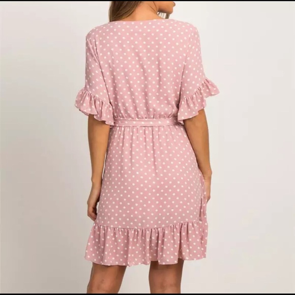 •HP•CHIFFON Polka Dot A-Line Dress • - Picture 3 of 8